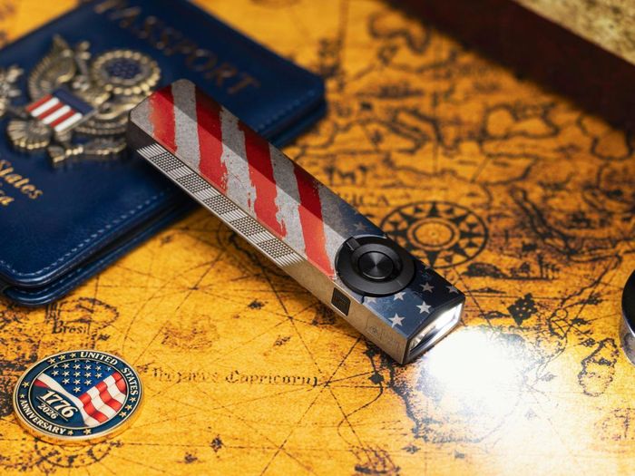 The Olight ArkPro Stars & Stripes Edition flashlight includes a 1,500-lumen flood light.