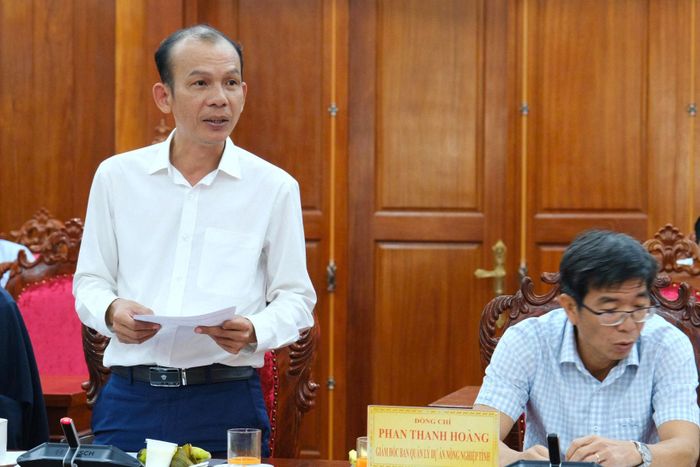 Đại diện lãnh đạo Ban Quản lý dự án Đầu tư xây dựng số 3 phát biểu tại buổi làm việc
