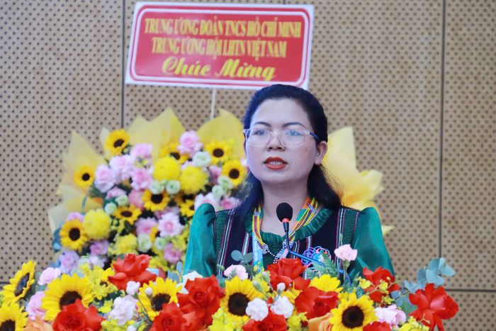 Chủ tịch Hội LHTN Việt Nam tỉnh lần thứ I, nhiệm kỳ 2026 - 2029 H’Hồng phát biểu nhận nhiệm vụ