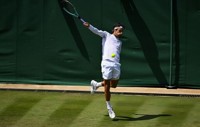 Musetti với cú trái một tay thương hiệu từng đi đến bán kết Wimbledon.