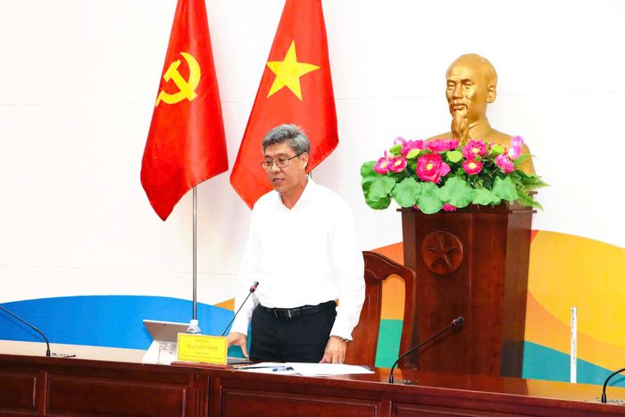 Phó Chủ tịch UBND tỉnh Lâm Đồng Nguyễn Minh phát biểu tại cuộc họp