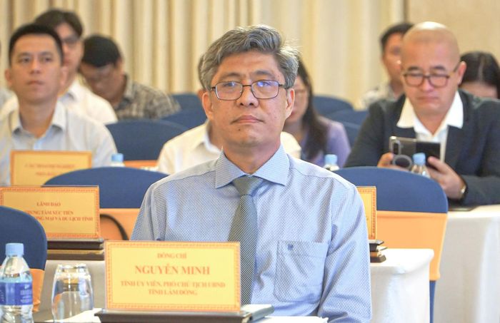 Đồng chí Nguyễn Minh, Tỉnh ủy viên, Phó Chủ tịch UBND tỉnh tại hội nghị