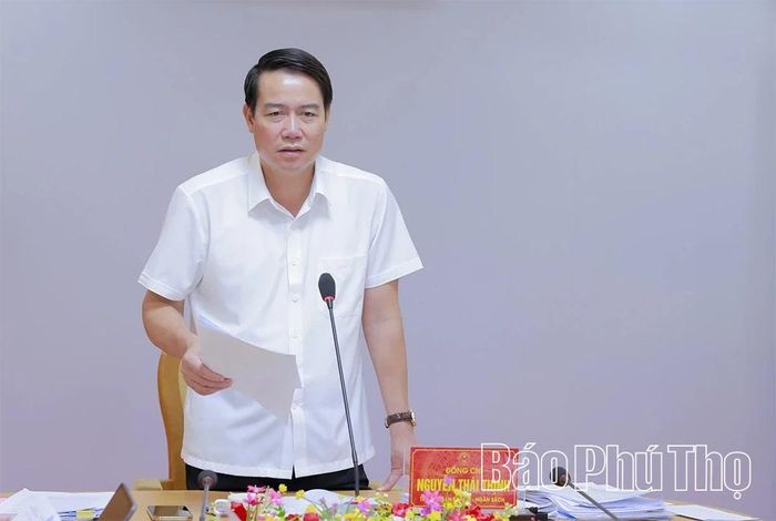 Đồng chí Trưởng Ban Kinh tế - Ngân sách, HĐND tỉnh Nguyễn Thái Thịnh chủ trì buổi thẩm tra.