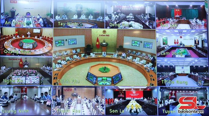 Cuộc họp được trực tuyến đến các tỉnh.