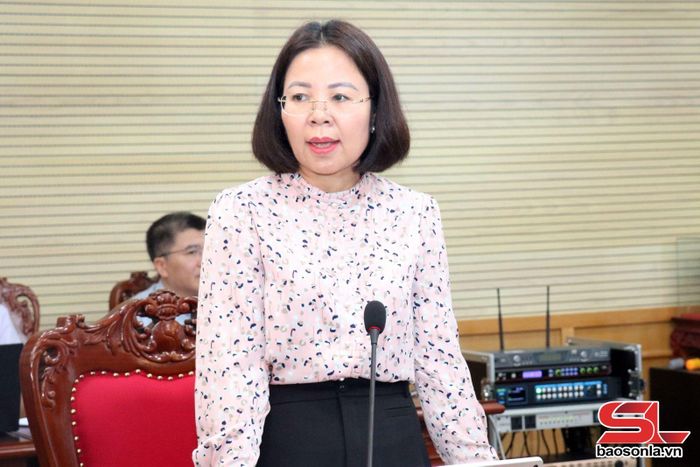 Lãnh đạo Sở Văn hóa Thể thao và Du lịch phát biểu tại hội nghị.