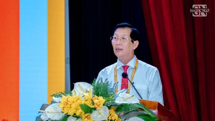 Ông Lê Văn Phước, Tỉnh ủy viên, Phó Chủ tịch UBND tỉnh An Giang phát biểu