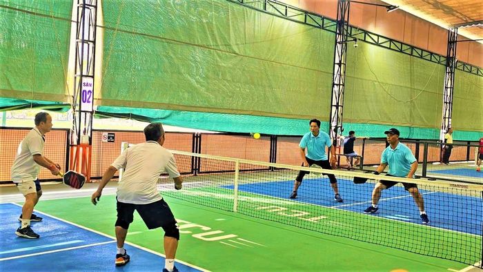 Nội dung thi đấu pickleball thu hút hơn 50 vận động viên tham gia.