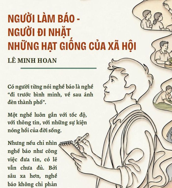 Nghề báo góp phần định hình cách xã hội nhìn chính mình. Tác giả Lê Minh Hoan.