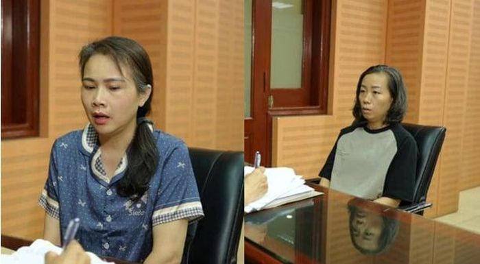 Đối tượng Nguyễn Thị Tố Loan (bên trái) và Trang Tuyết Ngọc (bên phải).