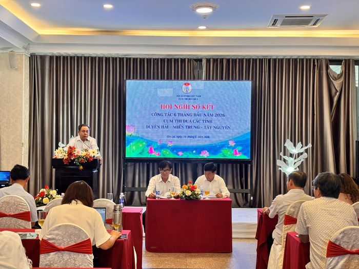 Ông Phan Minh Cự, Phó Chủ tịch Hội Luật gia tỉnh Quảng Ngãi, tham gia thảo luận và đề xuất giải pháp nâng cao chất lượng hoạt động Hội.