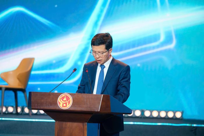 Ông Lưu Tiến Chung, Phó Chủ tịch Thường trực Hội Doanh nhân trẻ tỉnh Bắc Ninh phát biểu tại Đại hội