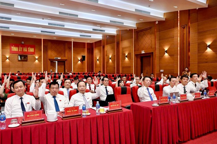 Các đại biểu biểu quyết thông qua nghị quyết