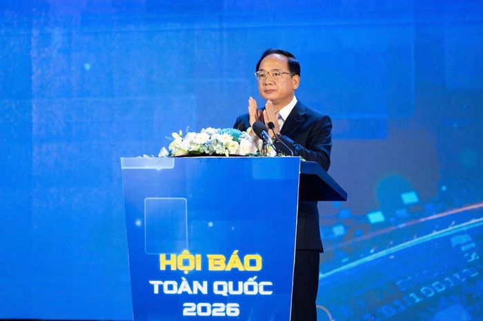 Trưởng Ban Tuyên giáo và Dân vận Trung ương Trịnh Văn Quyết phát biểu tại Lễ khai mạc. Ảnh: Phạm Thắng