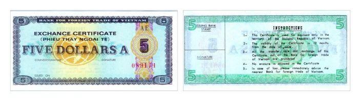 Phiếu đồng FIVE DOLLARS A