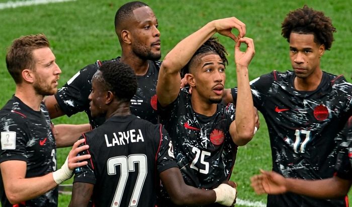Các cầu thủ Canada với chiến thắng 6-0