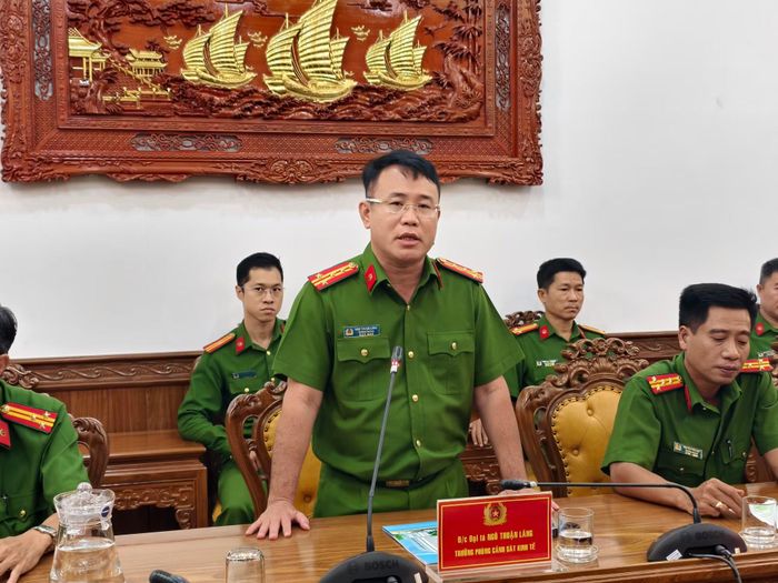 Đại tá Ngô Thuận Lăng, Trưởng Phòng Cảnh sát kinh tế Công an TP Hồ Chí Minh chia sẻ về vụ án.