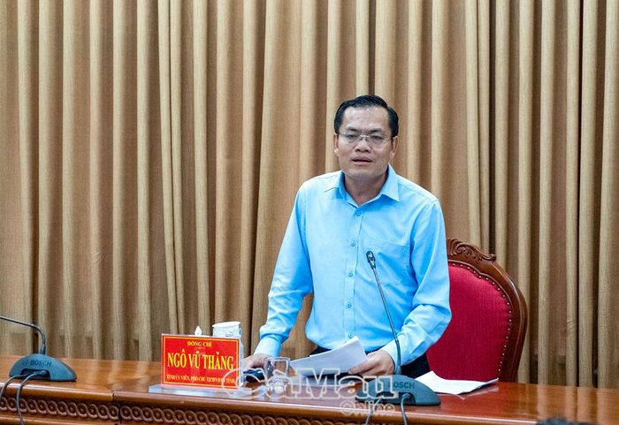 Phó Chủ tịch UBND tỉnh Ngô Vũ Thăng phát biểu chỉ đạo.