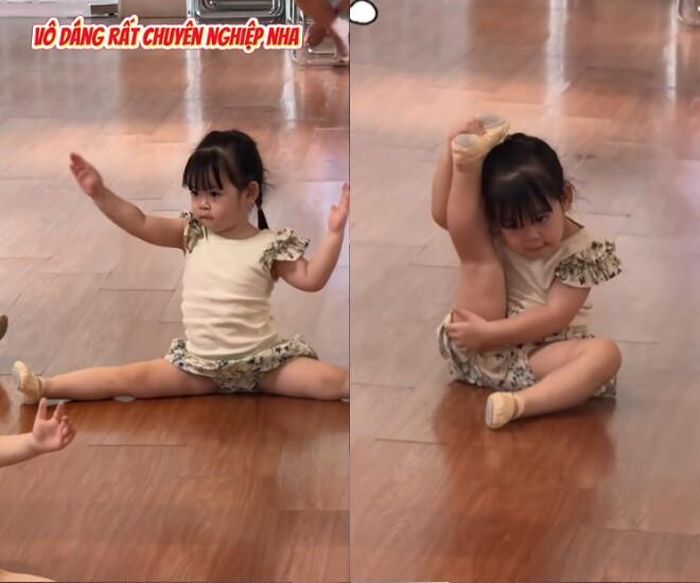 Con gái Hoa hậu Đỗ Mỹ Linh đi học múa, bẻ dáng chuyên nghiệp như idol.