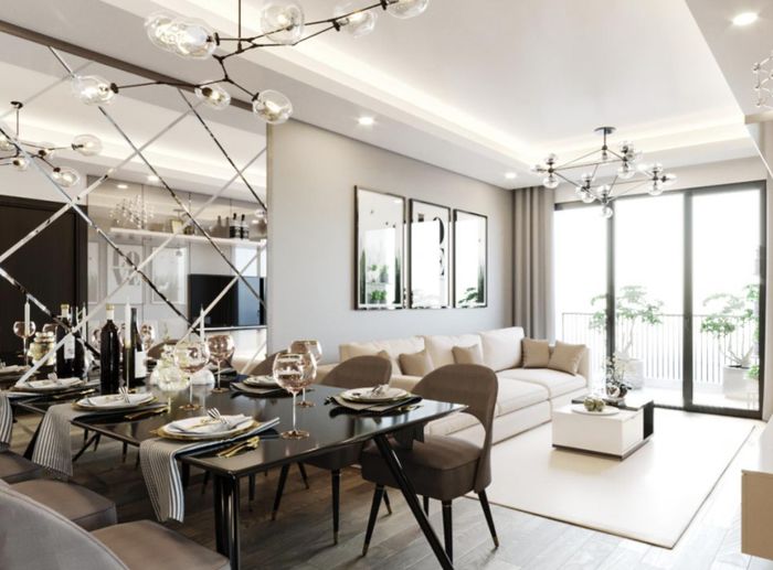 Đặt gương ở bàn ăn giúp phong thủy cực vượng.