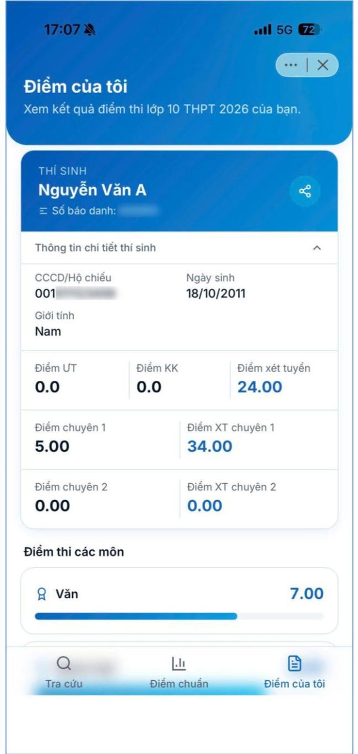 Với những thí sinh đã đăng ký tài khoản trên ứng dụng iHanoi, hệ thống sẽ tự động gửi thông báo ngay khi điểm thi được công bố.