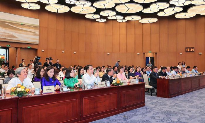 Các đại biểu tham dự khai mạc Diễn đàn Báo chí 2026. Ảnh: Việt Trung