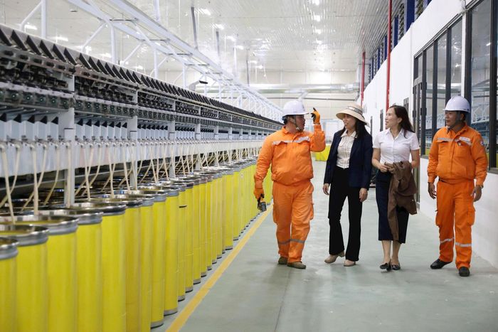Nhân viên Điện lực tăng cường tuyên truyền, tư vấn, hỗ trợ khách hàng thực hiện các giải pháp sử dụng điện tiết kiệm, hiệu quả. Ảnh: Cao Thảo