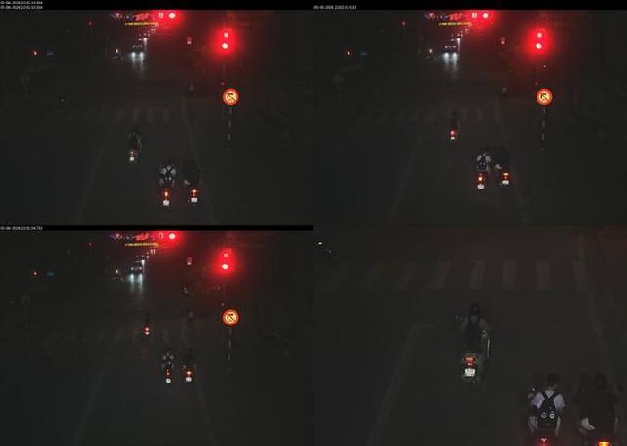 Xe môtô BKS: 11T1-017.98 vi phạm không chấp hành hiệu lệnh của đèn tín hiệu tại ngã tư Hoàng Đình Giong - Bế Văn Đàn, phường Thục Phán.