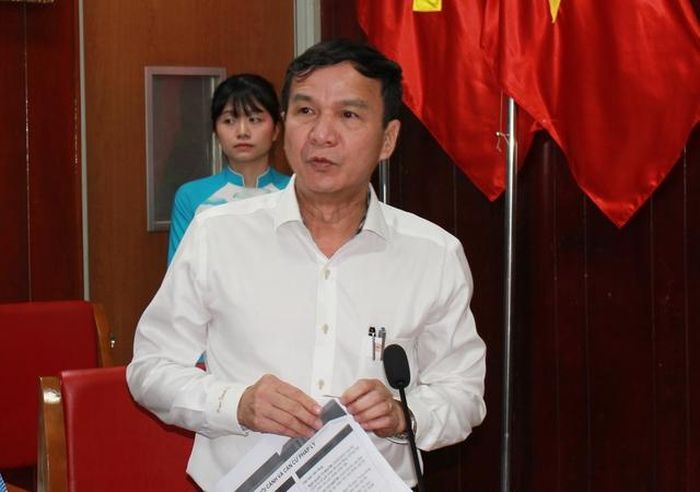 PGS.TS.BS Lê Đình Thanh - Giám đốc Bệnh viện Thống Nhất báo cáo hoạt động bệnh viện.