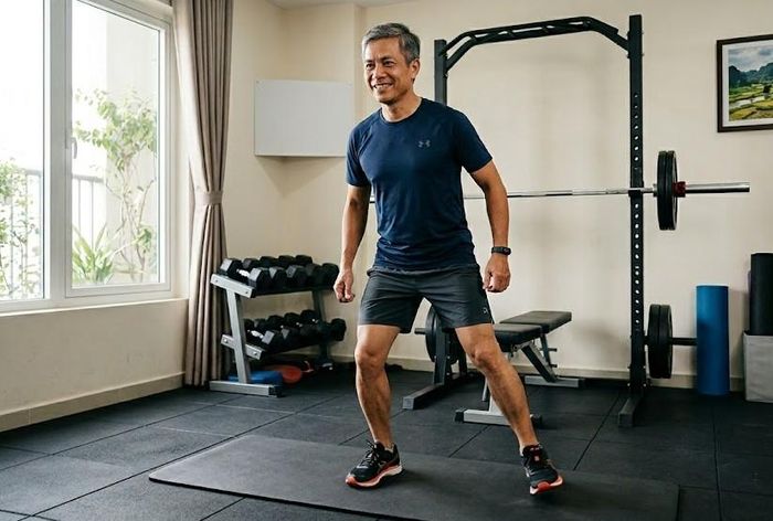 Đi ngang là dạng vận động thường ít được chú ý nhưng đặc biệt hữu ích đối với người lớn tuổi.