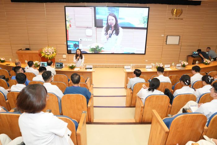 PGS.TS Nguyễn Thị Thu Hoài, Viện trưởng Viện Tim mạch phát biểu