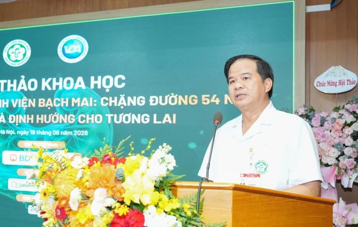 PGS.TS Đào Xuân Cơ - Giám đốc Bệnh viện Bạch Mai phát biểu.