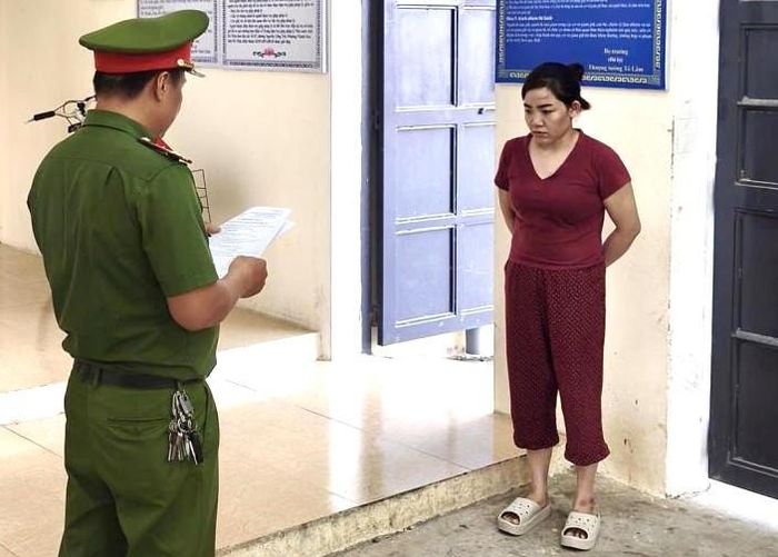 Văn phòng Cơ quan Cảnh sát điều tra Công an tỉnh Hà Tĩnh đã ra quyết định khởi tố vụ án hình sự, khởi tố bị can và lệnh tạm giam đối với Trương Thị Loan. Ảnh: CAHT.