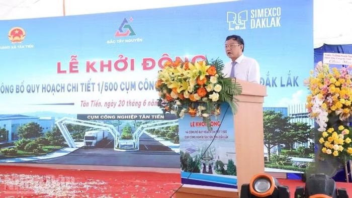 Phó Chủ tịch Ủy ban nhân dân tỉnh Đắk Lắk Đào Mỹ phát biểu tại lễ khởi động.