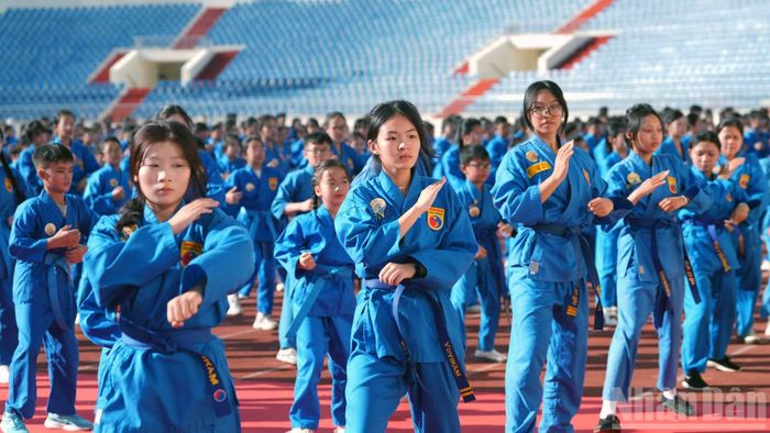  Màn đồng diễn võ nhạc Vovinam là hoạt động hướng tới chào mừng Đại hội đại biểu toàn quốc Đoàn Thanh niên Cộng sản Hồ Chí Minh lần thứ XIII, nhiệm kỳ 2026-2031; đồng thời, góp phần tôn vinh và lan tỏa những giá trị tốt đẹp của Vovinam-môn võ thuật truyền thống mang đậm bản sắc văn hóa dân tộc Việt Nam. 