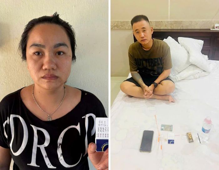 Hai đối tượng: Hằng và Dương bị phát hiện dương tính với chất ma túy.