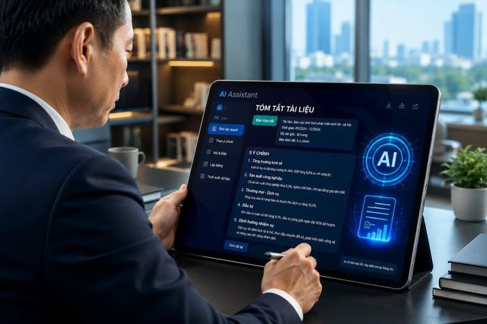 AI có thể tóm tắt các tài liệu phức tạp. Đồ họa: Thái Bình