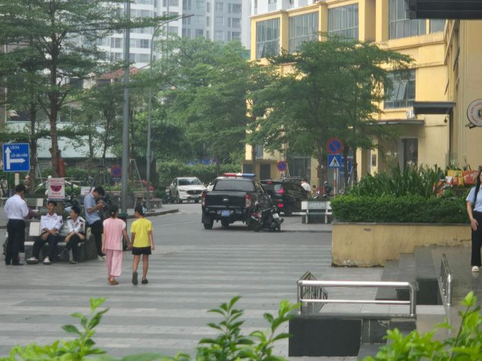 Hiện trường chung cư nơi xảy ra sự việc.