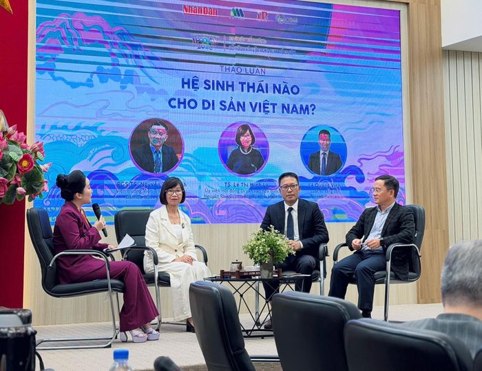 Phiên thảo luận bàn tròn “Hệ sinh thái nào cho di sản Việt Nam?”, trong chuỗi sự kiện hưởng ứng Ngày Sở hữu trí tuệ thế giới năm 2026 với chủ đề "Sở hữu trí tuệ - Động lực cho kinh tế sáng tạo" do Báo Nhân dân tổ chức. Ảnh: VGP