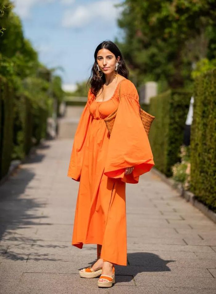 Bettina Looney tại Tuần lễ thời trang Copenhagen. Ảnh: Getty Images