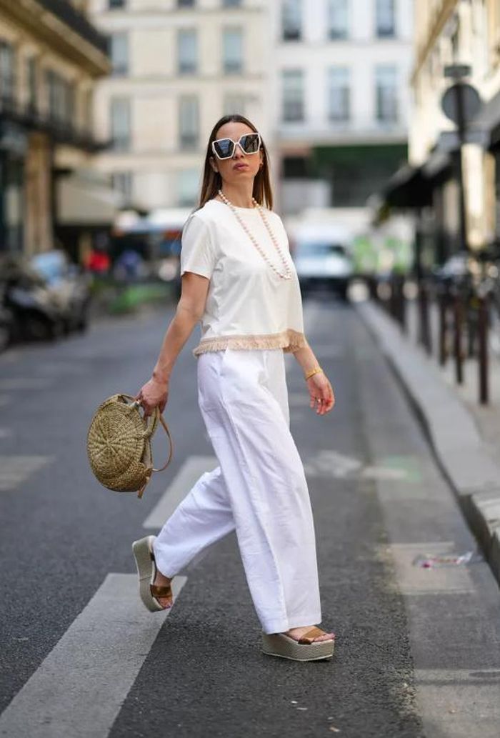 Maria Rosaria Rizzo tại Tuần lễ thời trang Paris tháng 5 năm 2022. Ảnh: Getty Images