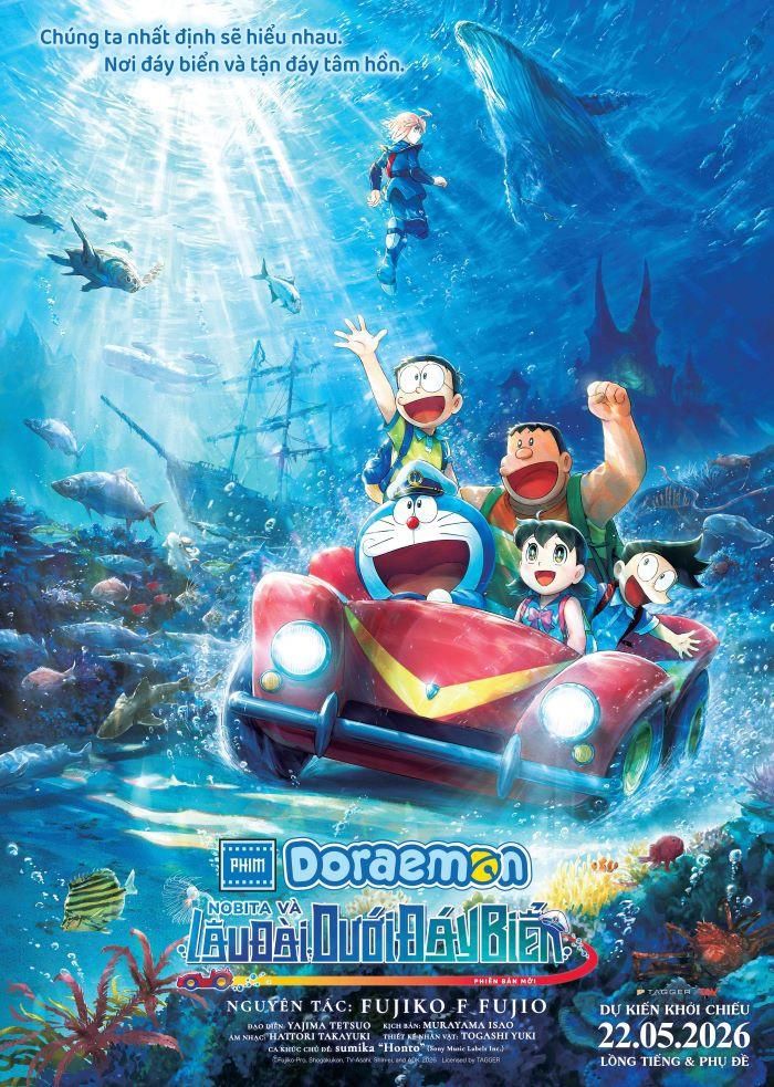 Doraemon Movie 45 là sự kết hợp hoàn hảo giữa kỹ xảo hiện đại, những pha hành động kịch tính và thông điệp bảo vệ môi trường biển. Ảnh: NSX