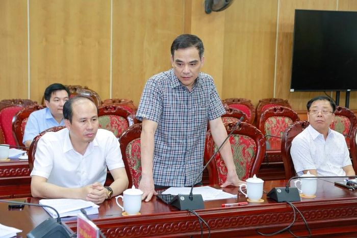 Đại diện Sở Nông nghiệp và Môi trường phát biểu tại hội nghị.
