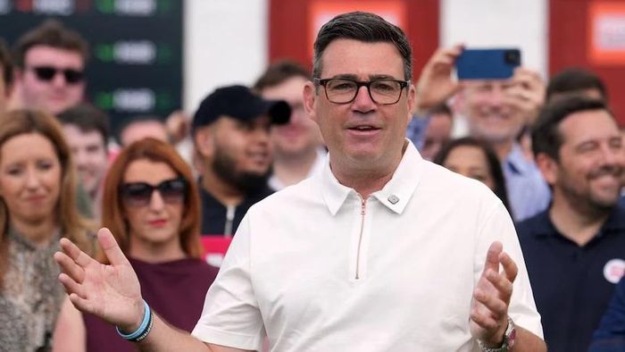 Ông Andy Burnham, Thị trưởng vùng Greater Manchester, giành chiến thắng trong cuộc bầu cử bổ sung tại Makerfield. Ảnh: ABC News