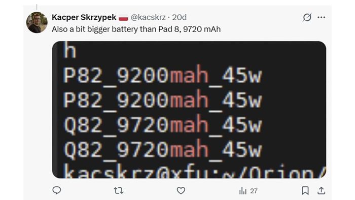 Xiaomi đang phát triển dòng Xiaomi Pad 9