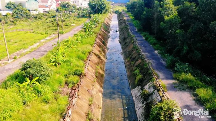 Dự án Hệ thống thoát nước khu vực suối Nước Trong, đoạn đã hoàn thành và đưa vào sử dụng từ năm 2020. Ảnh: CTV