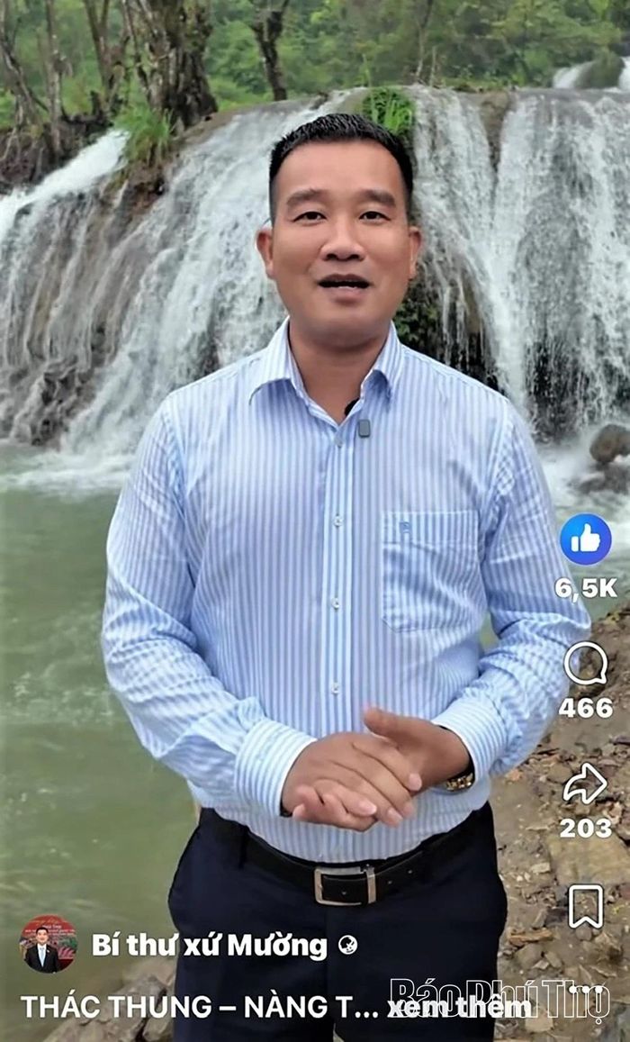 Bí thư Đảng ủy xã Vân Sơn Nguyễn Duy Tư làm clip quảng bá du lịch địa phương thu hút hàng triệu lượt người quan tâm, chia sẻ.