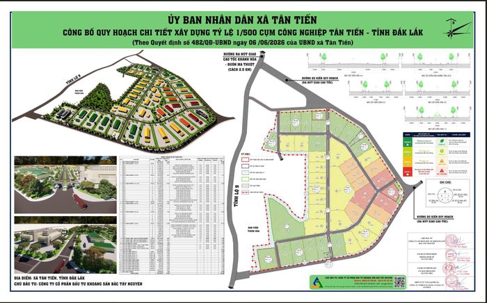 Toàn cảnh quy hoạch chi tiết xây dựng dự án Cụm công nghiệp Tân Tiến.