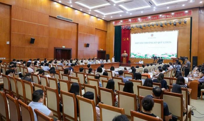 Bộ Tài chính tổ chức họp báo thường kỳ quý I/2026 chiều ngày 9/4/2026. Ảnh: Mạnh Tuấn