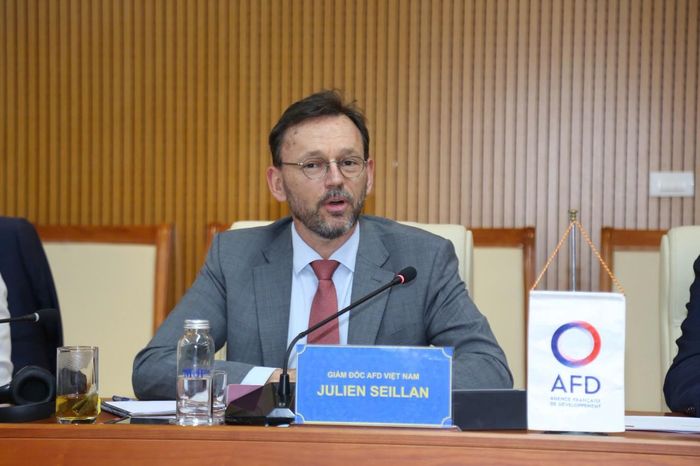 Giám đốc AFD tại Việt Nam Julien Seillan phát biểu. Ảnh: Đức Minh
