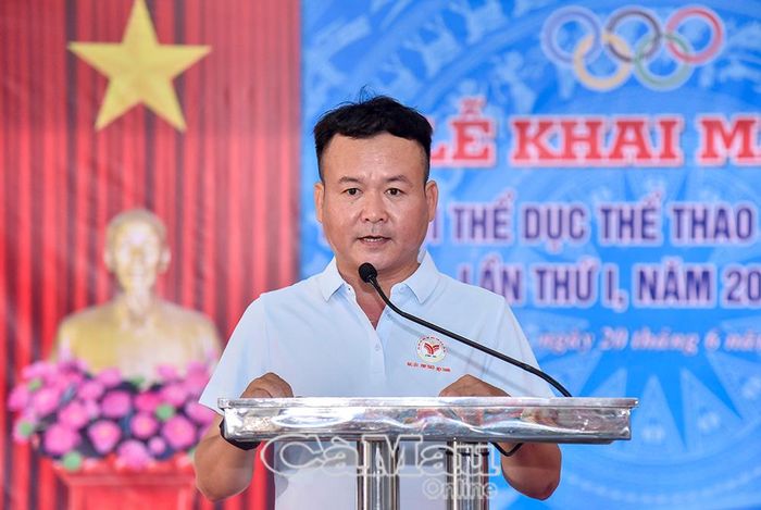 Ông Phan Hải Phương, Phó Chủ tịch UBND phường Bạc Liêu, Trưởng Ban tổ chức, phát biểu khai mạc Đại hội.